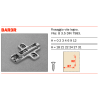 BASE ZAMA C/CLIP H3 TITANIO BAR3R36
