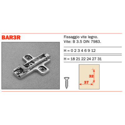 BASE ZAMA C/CLIP H6 BAR3R69