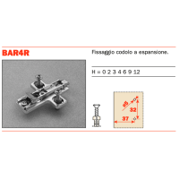 BASE A CLIP REG.C/BUSSOLA H0 BAR4R09