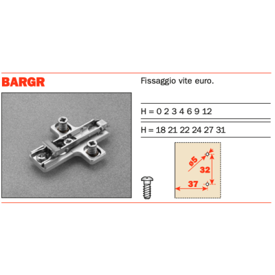 BASE A CLIP C/EUROVITE H3 BARGR39