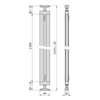 SET 3 PROF.ZERO NERO RAL9005 2900MM