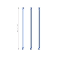 SET 3 PROF.ZERO NERO RAL9005 2900MM