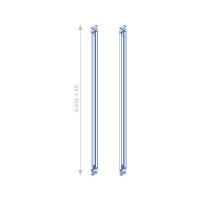 SET 2 PROF.ZERO NERO RAL9005 2900MM