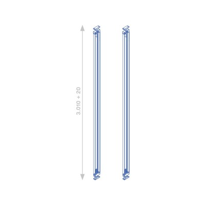 SET 2 PROF.ZERO NERO RAL9005 2900MM