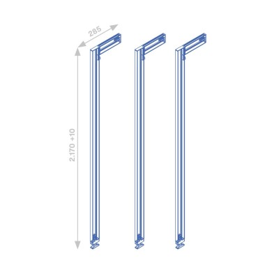 SET 3 PROF.ZERO NERO RAL9005 2115/210MM