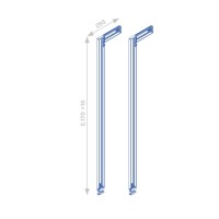 SET 2 PROF.ZERO NERO RAL9005 2115/210MM