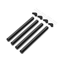 KIT 4 GAMBE TAVOLO NERO Ø60X710