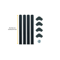 KIT 4 GAMBE TAVOLO NERO Ø60X710