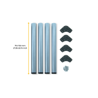 KIT 4 GAMBE TAVOLO VER.ALLUM. Ø60X710