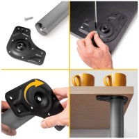 KIT 4 GAMBE TAVOLO VER.ALLUM. Ø60X710