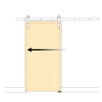 BARN PORTA SCOR. RUSTICO NERO 2MT