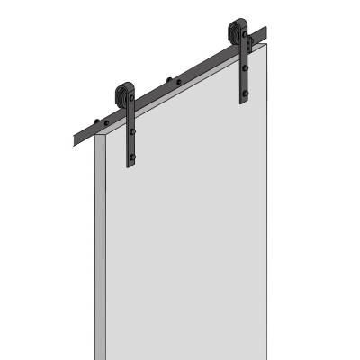 BARN PORTA SCOR. RUSTICO NERO 2MT
