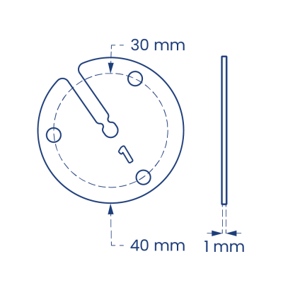 ANELLO DIST.MINI FITLOCK 1MM MD1