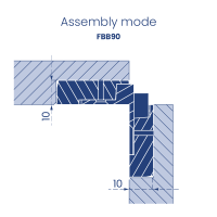 FITBLOCK 90° GIUNTO PANNELLI FBB90