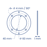 SPESSORE FITLOCK Ø60 1MM