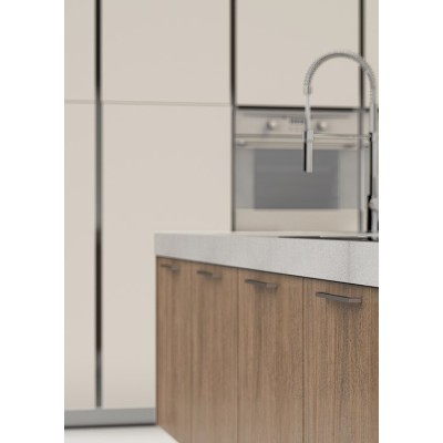 MANIGLIA QUADRO NIKEL SATINATO INT.128