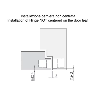 CERNIERA KUBICA K2460 CS H155X18MM