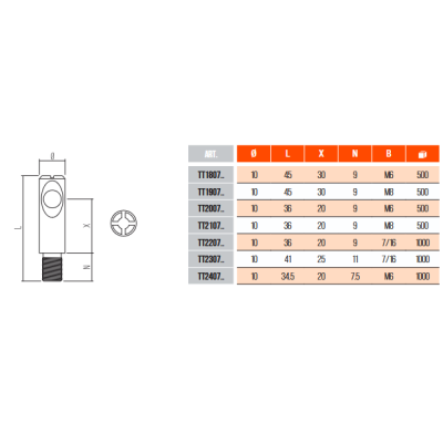 TIRANTE 10X36 M6 ZINCATO