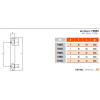 TIRANTE DOPPIO Ø7 62X42 INT.