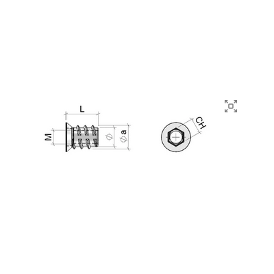 BUSSOLA ZAMA M8X15MM