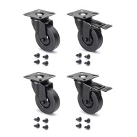 RUOTE (4PZ) SLIP Ø75 NERE