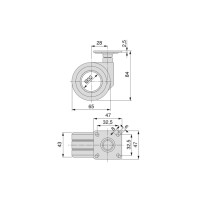 KIT 4 RUOTE HOLE S/FRENO D65 H 84