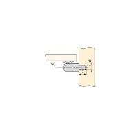 REGGIP.VETRO C/VENT.PERNO NICH Ø5X7MM