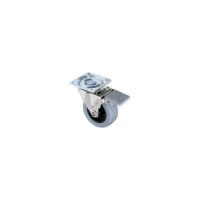 RUOTA SLIP Ø 75 PIASTRA C/FRENO