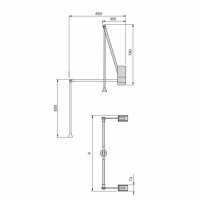 LIFT A PARETE CROMO 15KG 60/83CM