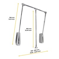 LIFT A PARETE CROMO 15KG 60/83CM