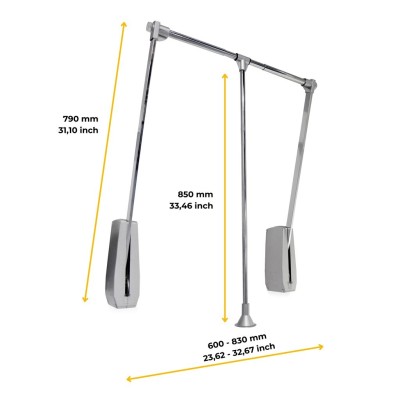 LIFT A PARETE CROMO 15KG 60/83CM