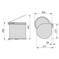 PATTUMIERA 13 LT INOX E PLST