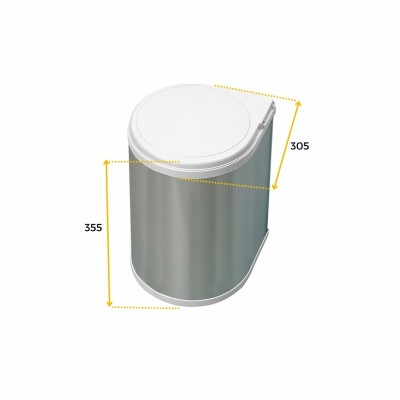 PATTUMIERA 13 LT INOX E PLST