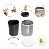 PATTUMIERA 13 LT INOX E PLST