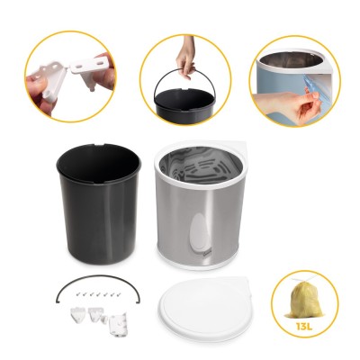 PATTUMIERA 13 LT INOX E PLST