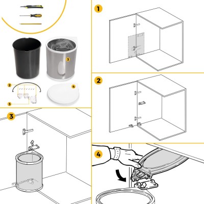 PATTUMIERA 13 LT INOX E PLST