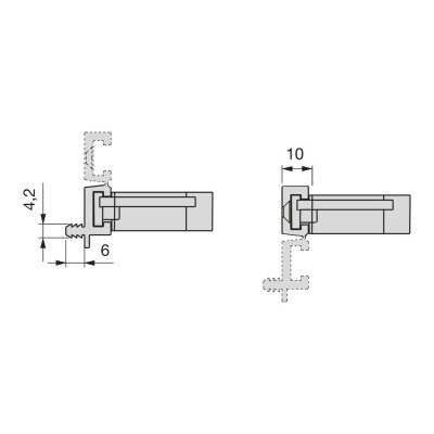 GANCIO PLST P/ZOCCOLO LEGNO