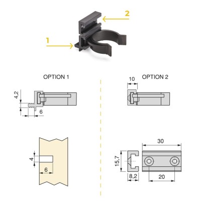 GANCIO PLST P/ZOCCOLO LEGNO