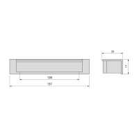 MANIGLIA MODENA ALLUMINIO INT 128X137
