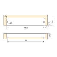 MANIGLIA MODENA ALLUMINIO INT 128X137
