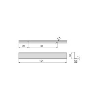 MANIGLIA SETUBAL ALLUMINIO L.104MM