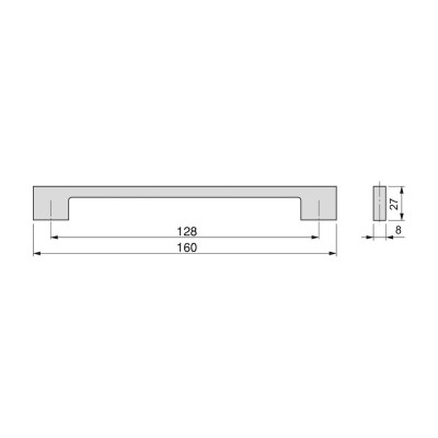 MANIGLIA MONTREAL  NICHEL INT.128
