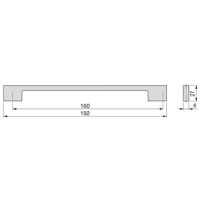 MANIGLIA MONTREAL  CROM0 INT.160