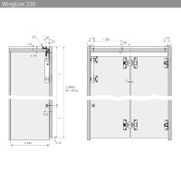 WING LINE 230 BINARIO BIANCO 2400MM