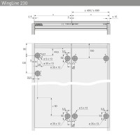 WING LINE 230 BINARIO BIANCO 2400MM