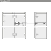 WING LINE 230 BINARIO BIANCO 2400MM