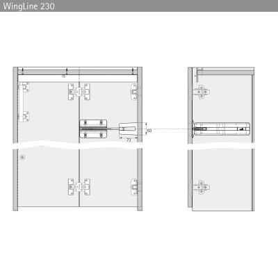 WING LINE 230 BINARIO BIANCO 2400MM