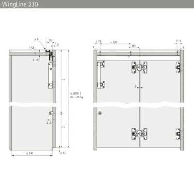 WING LINE 230 KIT DESTRO