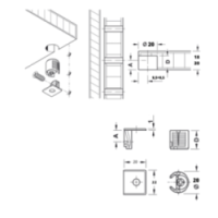 GIUNTO INTERPARETE BLOCK Ø20-SP30