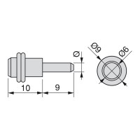 R/MENS.VETRO 2 ANELLI NICHEL Ø5X19MM